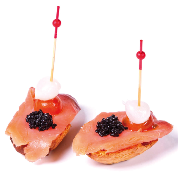 Garcia De Pou PICKS "BOLA ROJA" 12 (h) CM NATURAL BAMBÚ (100 UNID.)