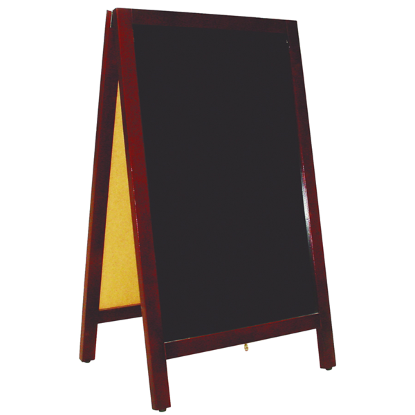 Garcia de pou PIZARRA EN ÁNGULO 2 CARAS 50x85x40 CM NEGRO MADERA (1 UNID.)