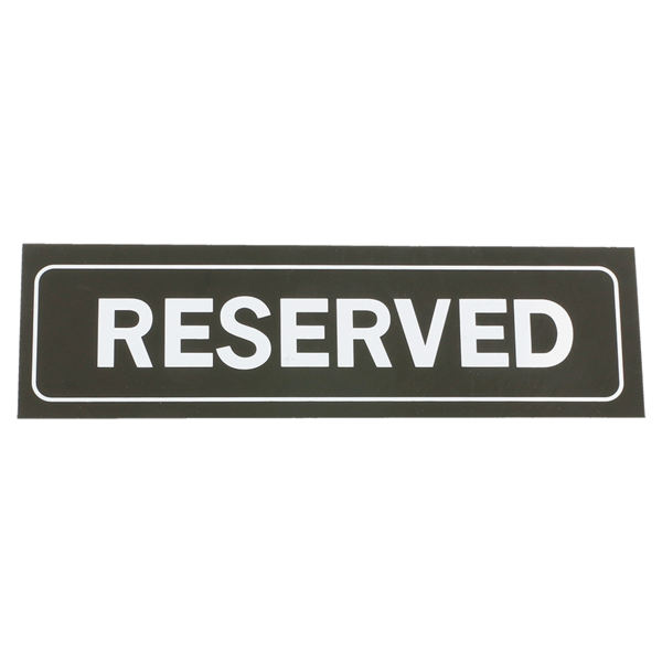 Garcia De Pou PLACA PARA MESA "RESERVED" 18x5 5 CM NEGRO PVC (1 UNID.)