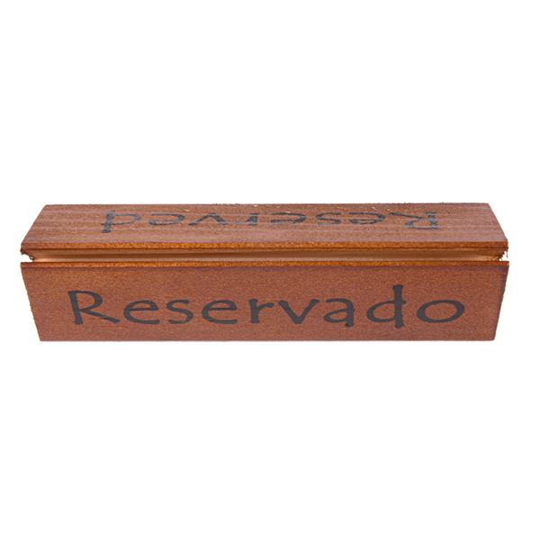 Garcia De Pou PLACAS "RESERVADO/RESERVED" 15x4 4x4 4 CM MADERA (10 UNID.)