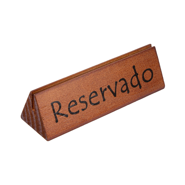 Garcia de pou PLACAS "RESERVADO/RESERVED" 15x4 4x4 4 CM MADERA (10 UNID.)