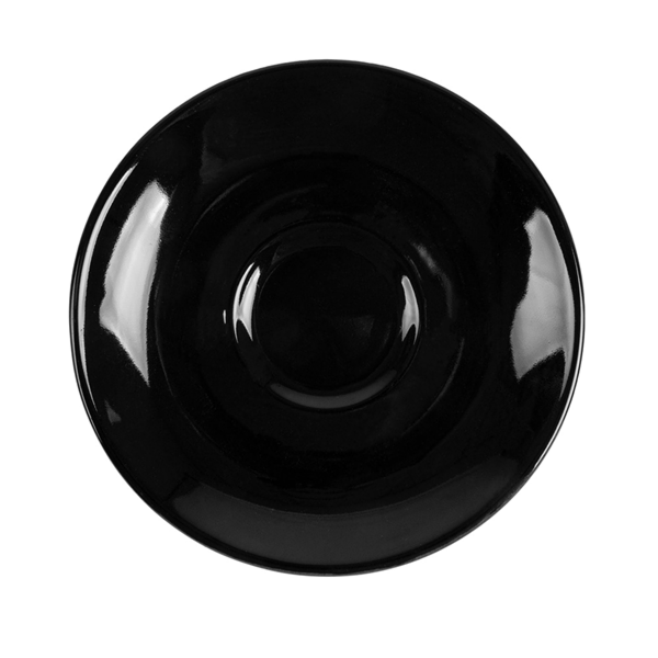 Garcia De Pou PLATILLOS CAFÉ 'AKALA' Ø11 7x1 8 CM NEGRO/BLANCO PORCELANA (6 UNID.)