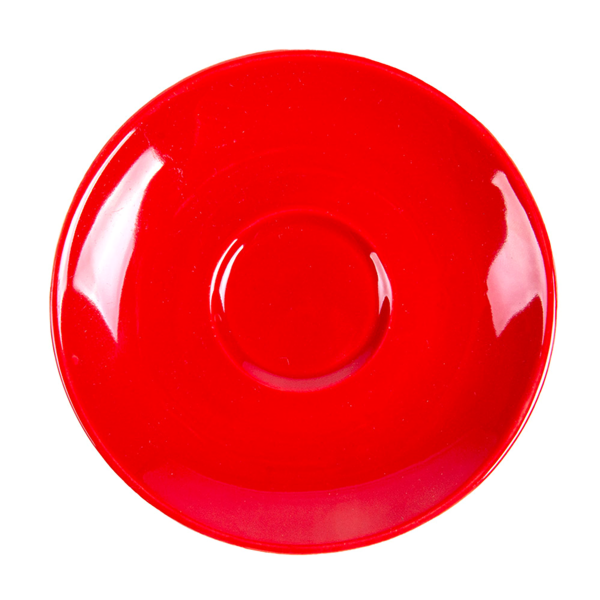 Garcia De Pou PLATILLOS CAFÉ 'AKALA' Ø11 7x1 8 CM ROJO/BLANCO PORCELANA (6 UNID.)