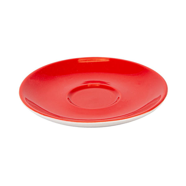 Garcia de pou PLATILLOS CAFÉ 'AKALA' Ø11 7x1 8 CM ROJO/BLANCO PORCELANA (6 UNID.)