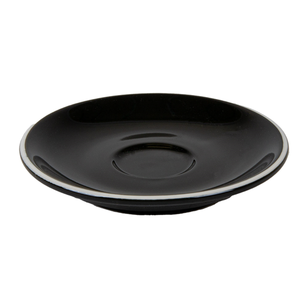 Garcia de pou PLATILLOS CAFÉ 'AKALA' Ø12 4x2 CM NEGRO/BLANCO PORCELANA (6 UNID.)