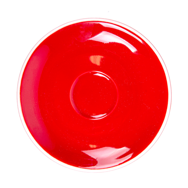 Garcia De Pou PLATILLOS CAFÉ 'AKALA' Ø12 4x2 CM ROJO/BLANCO PORCELANA (6 UNID.)