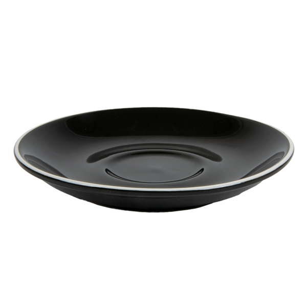 Garcia De Pou PLATILLOS CAFÉ 'AKALA' Ø14 1x2 5 CM NEGRO/BLANCO PORCELANA (6 UNID.)