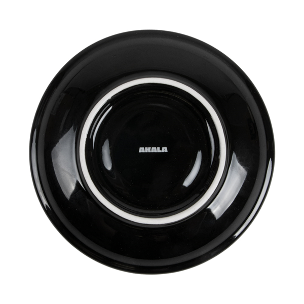 Garcia De Pou PLATILLOS CAFÉ 'AKALA' Ø14 1x2 5 CM NEGRO/BLANCO PORCELANA (6 UNID.)