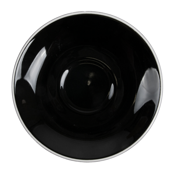 Garcia de pou PLATILLOS CAFÉ 'AKALA' Ø14 1x2 5 CM NEGRO/BLANCO PORCELANA (6 UNID.)