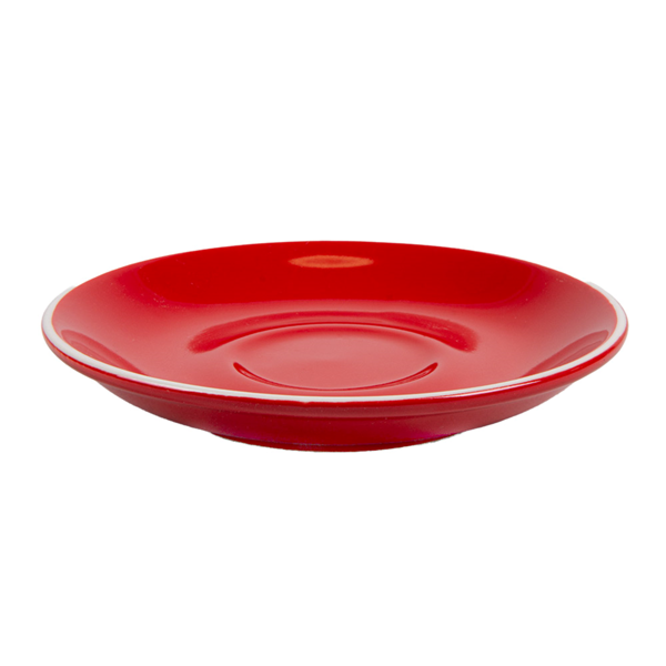 Garcia De Pou PLATILLOS CAFÉ 'AKALA' Ø14 1x2 5 CM ROJO/BLANCO PORCELANA (6 UNID.)