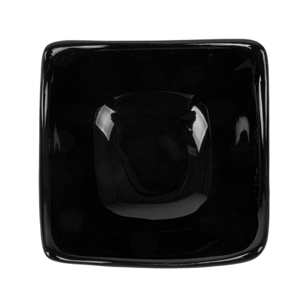 Garcia De Pou PLATILLOS CUADRADOS 7 6x7 6x3 4 CM NEGRO PORCELANA (12 UNID.)
