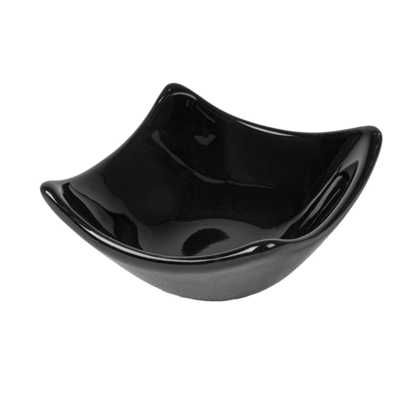 Garcia de pou PLATILLOS CUADRADOS 7 6x7 6x3 4 CM NEGRO PORCELANA (12 UNID.)