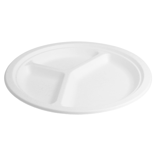 Garcia De Pou PLATOS 3 COMPART. 'BIONIC' Ø 26x2 6 CM BLANCO BAGAZO (800 UNID.)