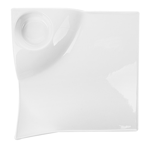 Garcia De Pou PLATOS CUADRADOS 25 4x4 5 CM BLANCO PORCELANA (4 UNID.)