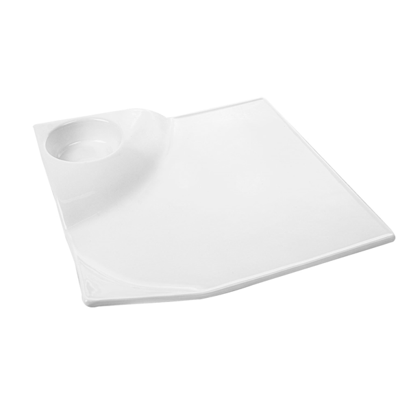 Garcia de pou PLATOS CUADRADOS 25 4x4 5 CM BLANCO PORCELANA (4 UNID.)