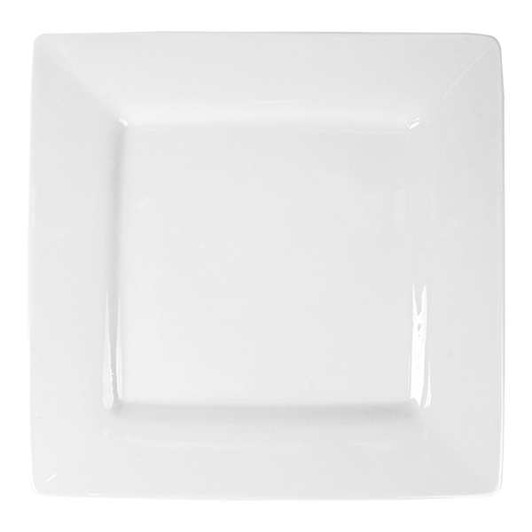 Garcia De Pou PLATOS CUADRADOS 25x25 CM BLANCO PORCELANA (12 UNID.)