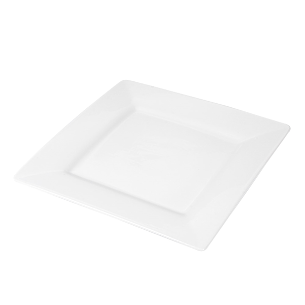 Garcia de pou PLATOS CUADRADOS 25x25 CM BLANCO PORCELANA (12 UNID.)