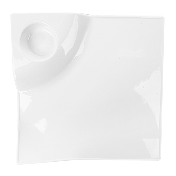 Garcia De Pou PLATOS CUADRADOS 30 5x4 CM BLANCO PORCELANA (3 UNID.)