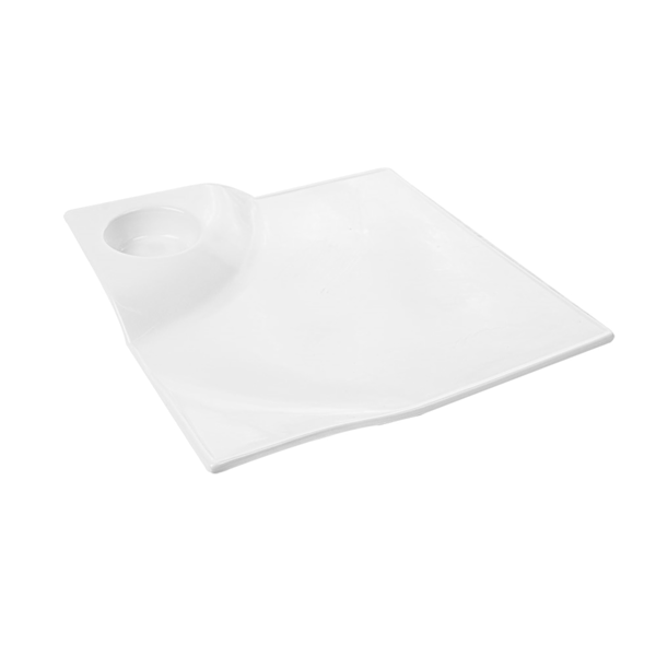 Garcia de pou PLATOS CUADRADOS 30 5x4 CM BLANCO PORCELANA (3 UNID.)