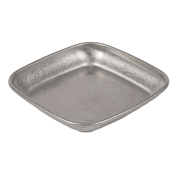 Garcia de pou PLATOS CUADRADOS 'ARTINOX' 65 ML 9x9x1 4 CM PLATEADO INOX (20 UNID.)