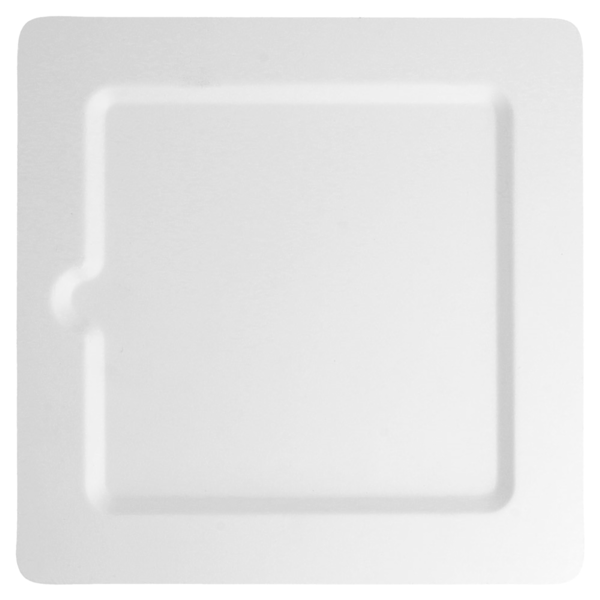 Garcia De Pou PLATOS CUADRADOS 'BIONIC' 20x20x1 CM BLANCO BAGAZO (200 UNID.)