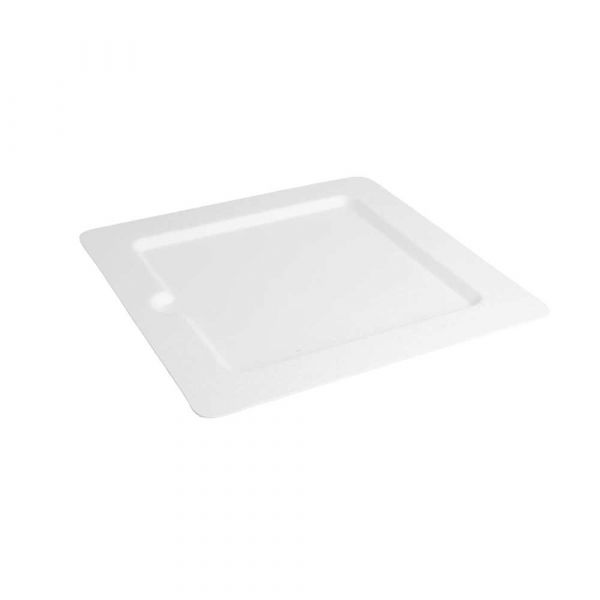 Garcia de pou PLATOS CUADRADOS 'BIONIC' 20x20x1 CM BLANCO BAGAZO (200 UNID.)