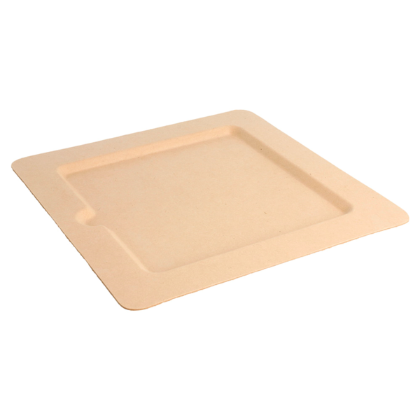 Garcia De Pou PLATOS CUADRADOS 'BIONIC' 20x20x1 CM NATURAL BAGAZO (200 UNID.)
