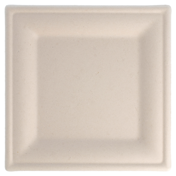 Garcia De Pou PLATOS CUADRADOS 'BIONIC' 20x20x1 CM NATURAL BAGAZO (500 UNID.)