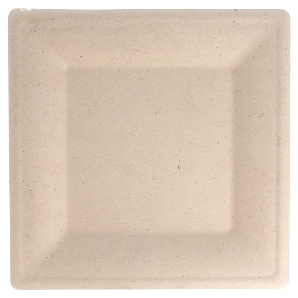 Garcia De Pou PLATOS CUADRADOS 'BIONIC' 26 2x26 2x1 4 CM NATURAL BAGAZO (500 UNID.)