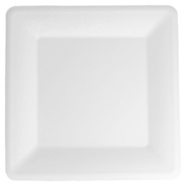 Garcia De Pou PLATOS CUADRADOS 'BIONIC' 26 2x26 2x1 9 CM BLANCO BAGAZO (300 UNID.)