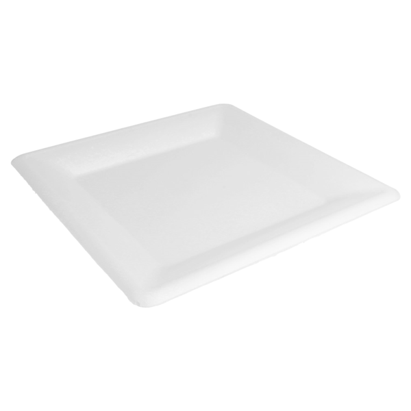 Garcia De Pou PLATOS CUADRADOS 'BIONIC' 26 2x26 2x1 9 CM BLANCO BAGAZO (300 UNID.)