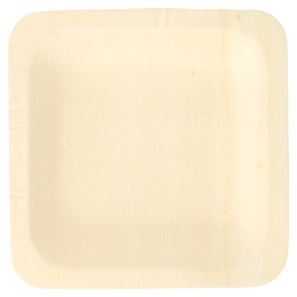 Garcia De Pou PLATOS CUADRADOS 'WOOD' 11 5x11 5x1 5 CM NATURAL MADERA (50 UNID.)