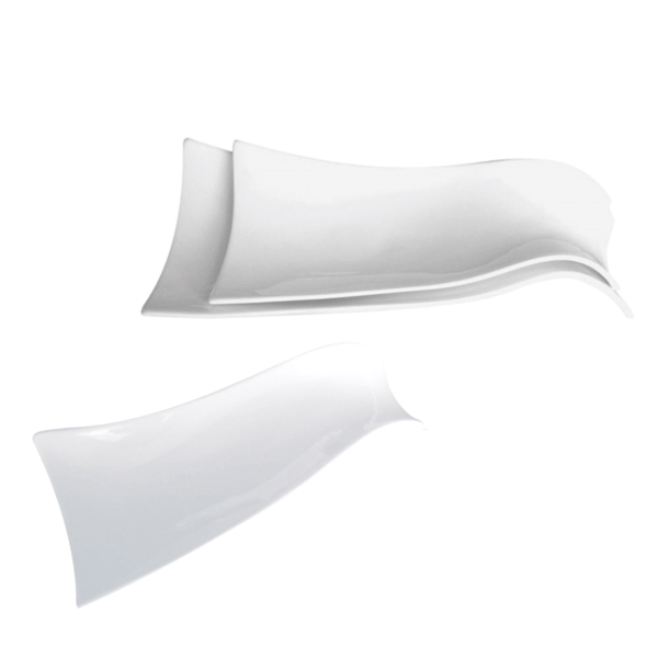 Garcia de pou PLATOS FORMA TEJA 26 CM BLANCO PORCELANA (6 UNID.)