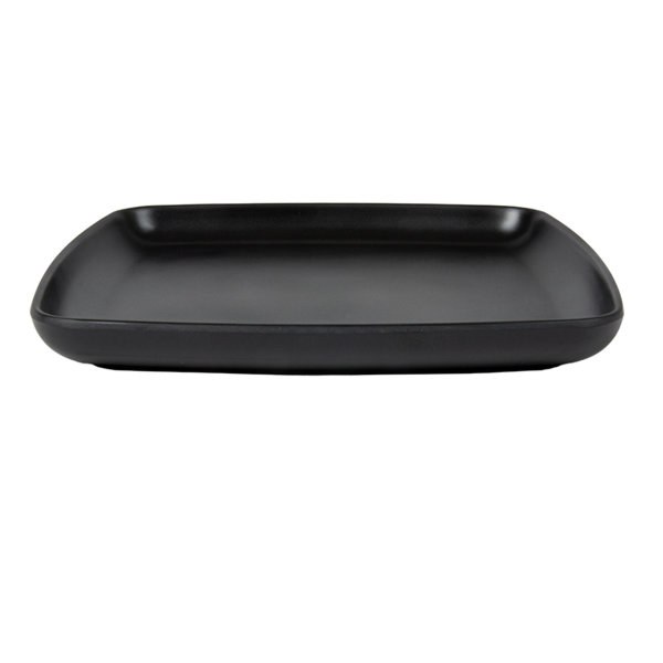 Garcia De Pou PLATOS LLANOS CUADRADOS 'ASAMI WARE' 19x19x2 CM NEGRO MELAMINA (6 UNID.)