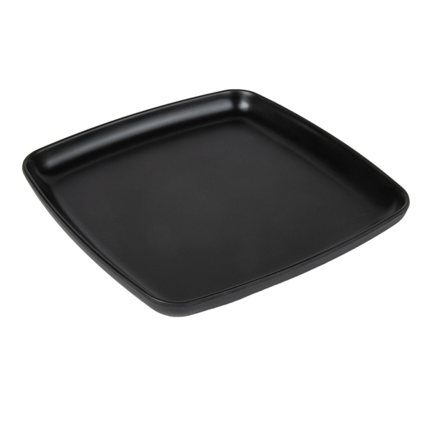 Garcia de pou PLATOS LLANOS CUADRADOS 'ASAMI WARE' 19x19x2 CM NEGRO MELAMINA (6 UNID.)
