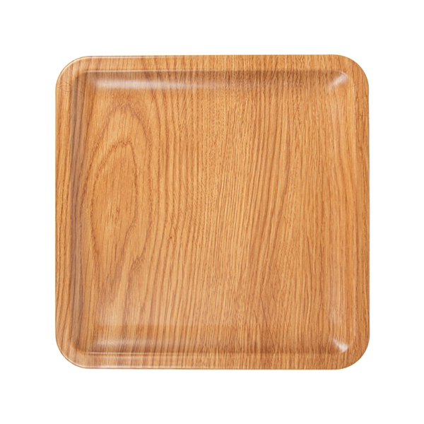 Garcia De Pou PLATOS LLANOS CUADRADOS 'ASAMI WARE' 23x23x2 2 CM SÍMIL MADERA MELAMINA (4 UNID.)