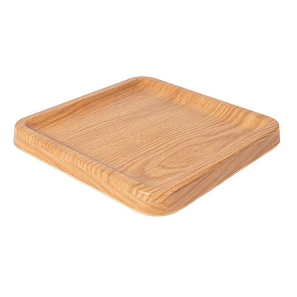 Garcia de pou PLATOS LLANOS CUADRADOS 'ASAMI WARE' 23x23x2 2 CM SÍMIL MADERA MELAMINA (4 UNID.)