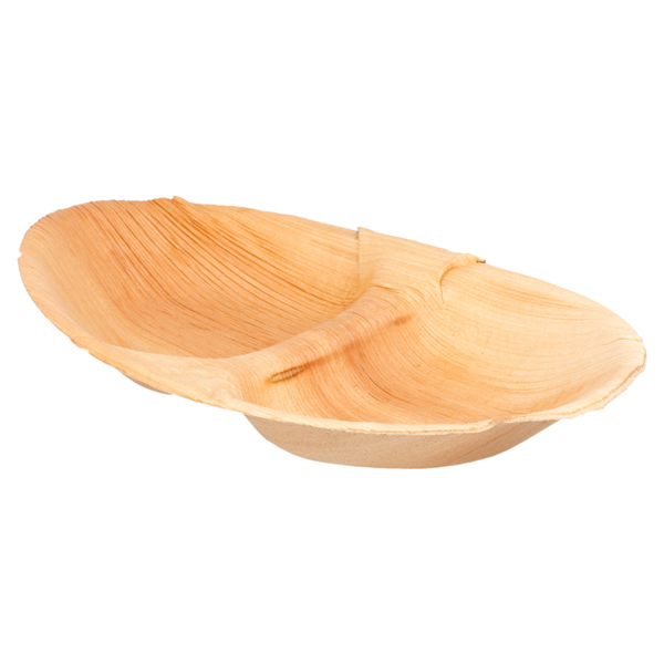 Garcia De Pou PLATOS OVALES 2 COMPART. 'ARECA' 27x15x4 CM NATURAL ARECA (200 UNID.)