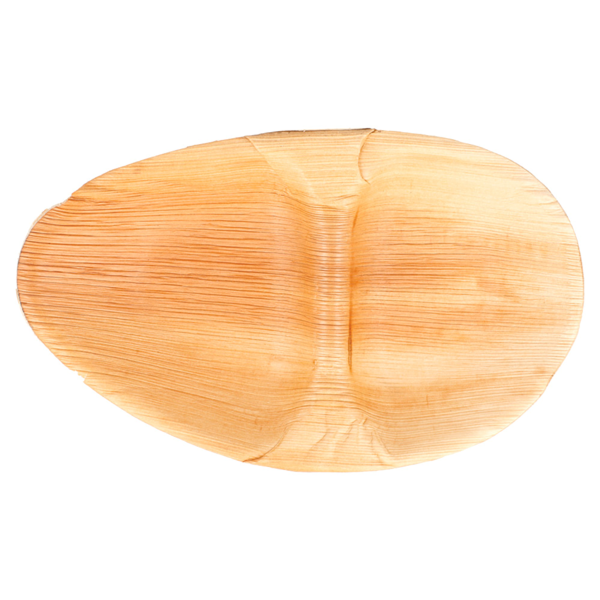 Garcia De Pou PLATOS OVALES 2 COMPART. 'ARECA' 27x15x4 CM NATURAL ARECA (200 UNID.)