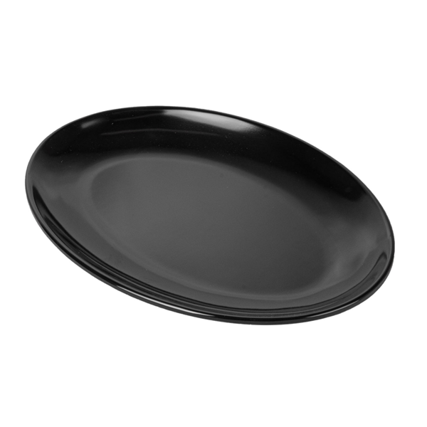 Garcia De Pou PLATOS OVALES 'ASAMI WARE' 25 5x18 CM NEGRO MELAMINA (15 UNID.)