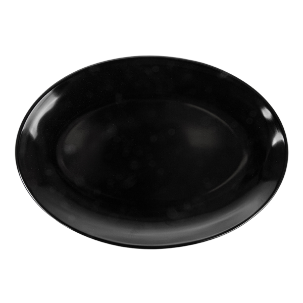 Garcia de pou PLATOS OVALES 'ASAMI WARE' 25 5x18 CM NEGRO MELAMINA (15 UNID.)