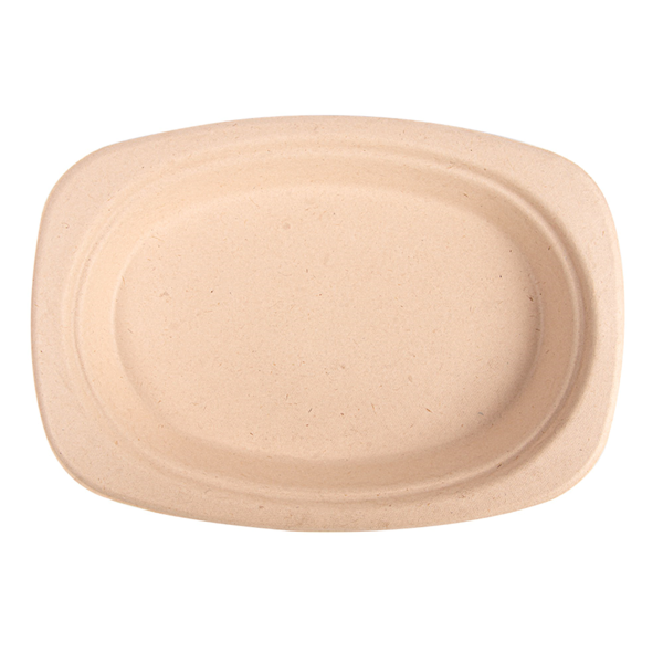 Garcia De Pou PLATOS OVALES 'BIONIC' 23 3x16 5x2 CM NATURAL BAGAZO (800 UNID.)