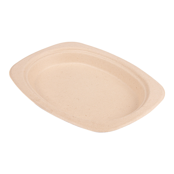 Garcia de pou PLATOS OVALES 'BIONIC' 23 3x16 5x2 CM NATURAL BAGAZO (800 UNID.)