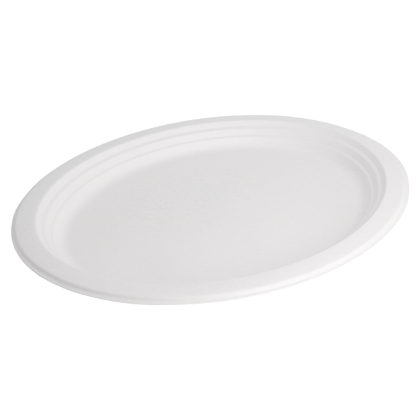 Garcia De Pou PLATOS OVALES 'BIONIC' 32x25 5x2 1 CM BLANCO BAGAZO (500 UNID.)