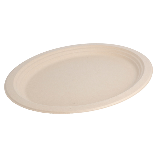 Garcia De Pou PLATOS OVALES 'BIONIC' 32x25 5x2 1 CM NATURAL BAGAZO (500 UNID.)