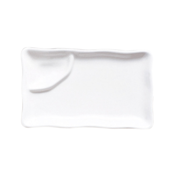 Garcia de pou PLATOS RECTANGULARES 1 COMPARTIMENTO 'AKALA' 25 5x15 5x3 5 CM BLANCO PORCELANA (6 UNID.)