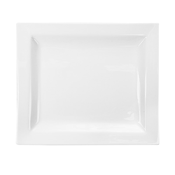 Garcia De Pou PLATOS RECTANGULARES 27x23 5 CM BLANCO PORCELANA (12 UNID.)
