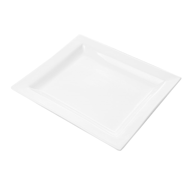 Garcia de pou PLATOS RECTANGULARES 27x23 5 CM BLANCO PORCELANA (12 UNID.)