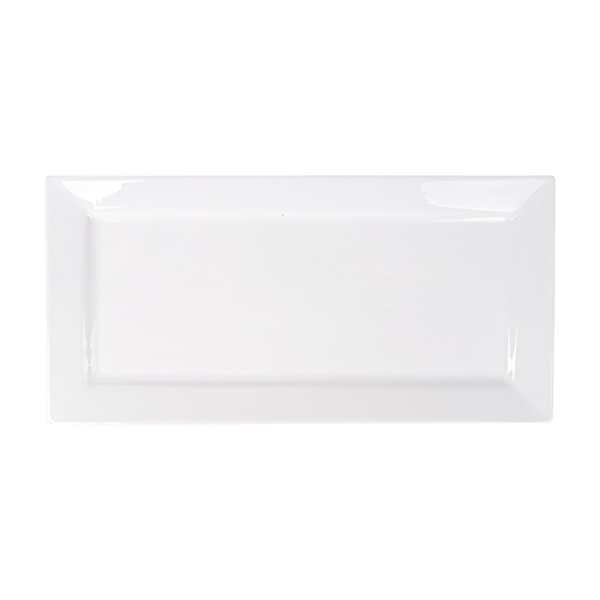Garcia De Pou PLATOS RECTANGULARES 36 2x17 8 CM BLANCO PORCELANA (12 UNID.)