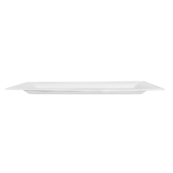 Garcia De Pou PLATOS RECTANGULARES 'BIONIC' 26x13x1 CM BLANCO BAGAZO (500 UNID.)